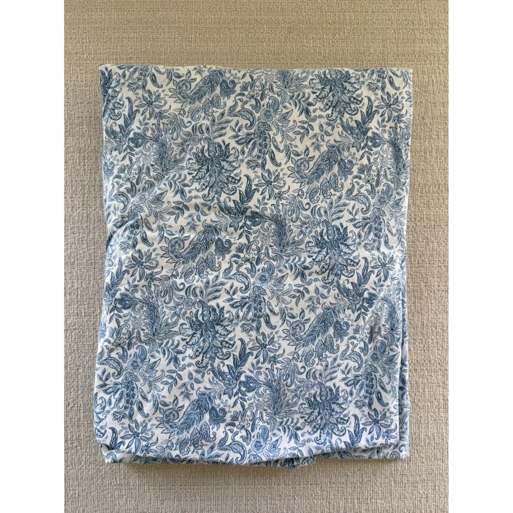 Lauren Ralph Lauren Blue Paisley Double Fitted Sheet 100% Cotton Full Cottage